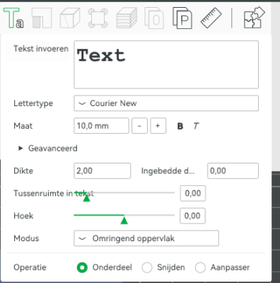choose the text feature to at text in a other color and choose its hight